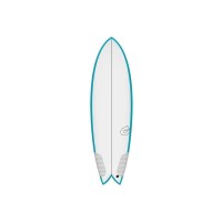 Surfboard TORQ TEC Twin Fish 6.10 Rail Turquoise