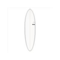 Surfboard TORQ Epoxy TET 6.8 Funboard Pinlines weiß