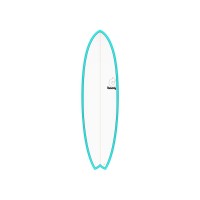 Surfboard TORQ Epoxy TET 6.10 MOD Fish Blau Pinlines