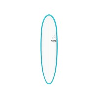 Surfboard TORQ Epoxy TET 7.4 V+ Funboard Blau Pinlines