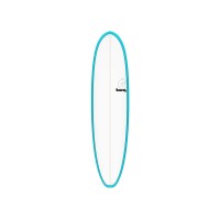 Surfboard TORQ Epoxy TET 7.8 V+ Funboard Blau Pinlines