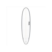 Surfboard TORQ Epoxy TET 7.8 V+ Funboard grau Rail