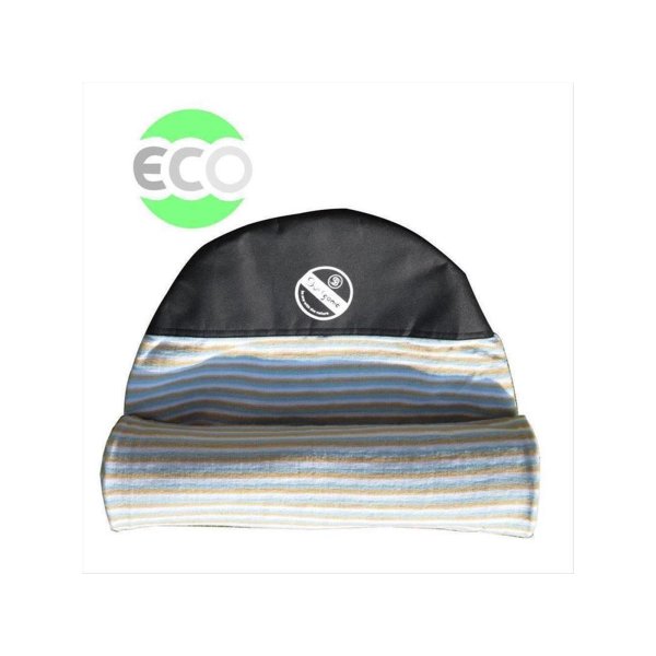 SURFGANIC Eco Surfboard Sock 9.6 - 10.0 Longboard beige blue striped