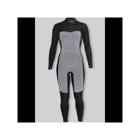 SISSTR Evolution Seven Seas 4.3mm neoprene wetsuit chest zip women black size 8