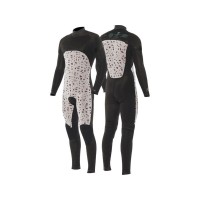 VISSLA Seven Seas 4.3mm neoprene wetsuit fullsuit with chest Zip black size L