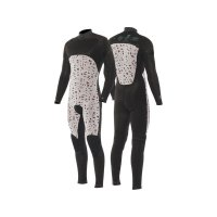 VISSLA Seven Seas 3.2mm neoprene wetsuit fullsuit with chest Zip black size LT
