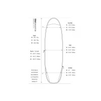 ROAM Boardbag Surfboard Daylight Funboard 7.0 silber UV Schutz