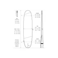 ROAM Boardbag Surfboard Tech Bag Longboard 9.6 Schwarz