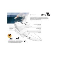 Surfboard TORQ Epoxy TET CS 8.6 Longboard Carbon weiß