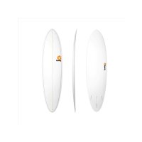Surfboard TORQ Epoxy TET 7.2 Funboard Pinlines weiß
